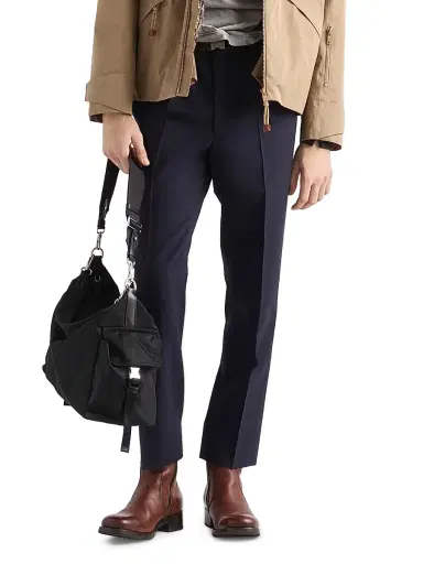 Prada Men's Wool Pants - Blue | Thumbnail 2