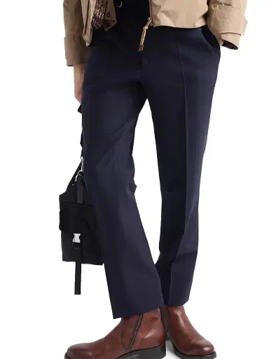 Prada Men's Wool Pants - Blue | Thumbnail 4