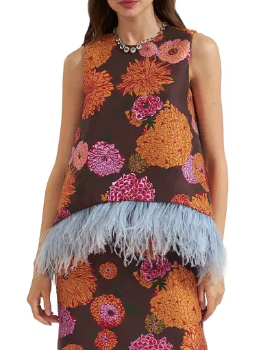 La DoubleJ Women's La Scala Top with Feathers | Thumbnail 3