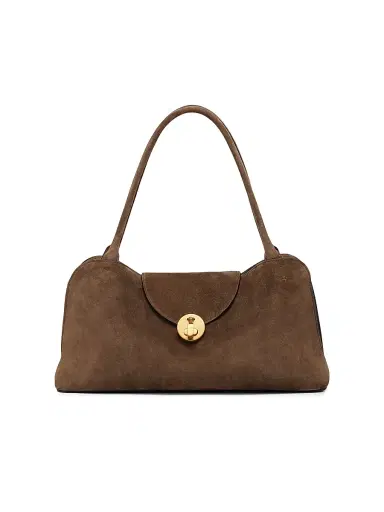 Versace Women's Medium Suede Shoulder Bag | Thumbnail 1 Versace Women's Medium Suede Shoulder Bag | Thumbnail 1