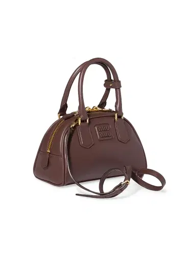 Miu Miu Women's Arcadie Leather Top Handle Bag - Brown | Thumbnail 4 Miu Miu Women's Arcadie Leather Top Handle Bag - Brown | Thumbnail 4