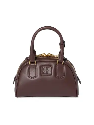 Miu Miu Women's Arcadie Leather Top Handle Bag - Brown | Thumbnail 1 Miu Miu Women's Arcadie Leather Top Handle Bag - Brown | Thumbnail 1