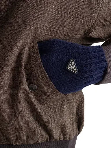 Prada Men's Wool and Cashmere Gloves | Thumbnail 3 Prada Men's Wool and Cashmere Gloves | Thumbnail 3