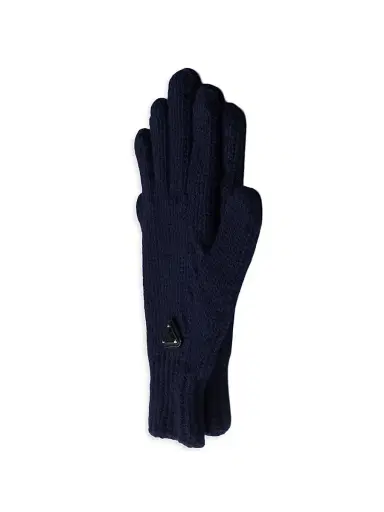 Prada Men's Wool and Cashmere Gloves - Blue - Size Large | Thumbnail 4