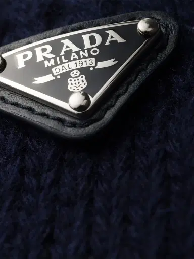 Prada Men's Wool and Cashmere Gloves - Blue - Size Large | Thumbnail 5