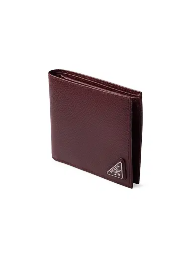 Prada Men's Saffiano Leather Wallet - Dark Red | Thumbnail 3