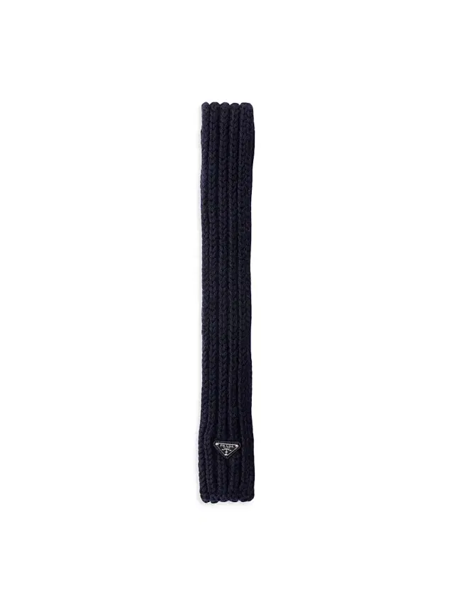 Prada Men's Wool Scarf - Blue