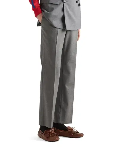 Prada Men's Wool Pants - Grey | Thumbnail 2