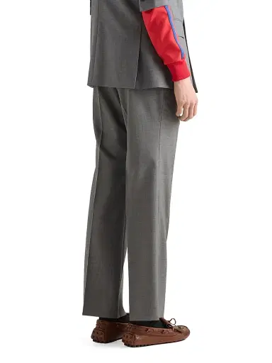 Prada Men's Wool Pants - Grey | Thumbnail 4