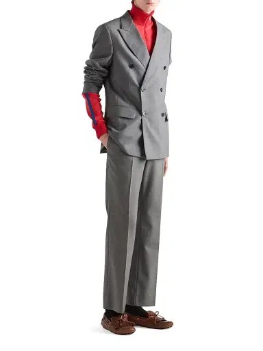 Prada Men's Wool Pants - Grey | Thumbnail 6