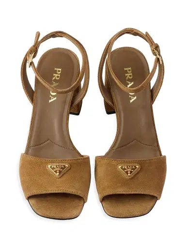 Prada Women's Suede Sandals - Light Brown - Size 11 | Thumbnail 2 Prada Women's Suede Sandals - Light Brown - Size 11 | Thumbnail 2