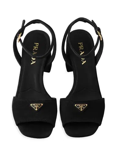 Prada Women's Suede Sandals - Black - Size 11 | Thumbnail 2 Prada Women's Suede Sandals - Black - Size 11 | Thumbnail 2