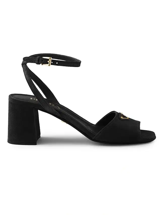 Prada Women's Suede Sandals - Black