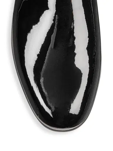 Giorgio Armani Men's Patent Leather Loafers - Black - Size 10.5 | Thumbnail 4