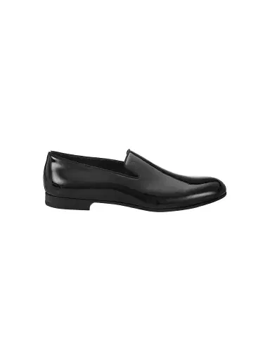Giorgio Armani Men's Patent Leather Loafers - Black - Size 10.5 | Thumbnail 1