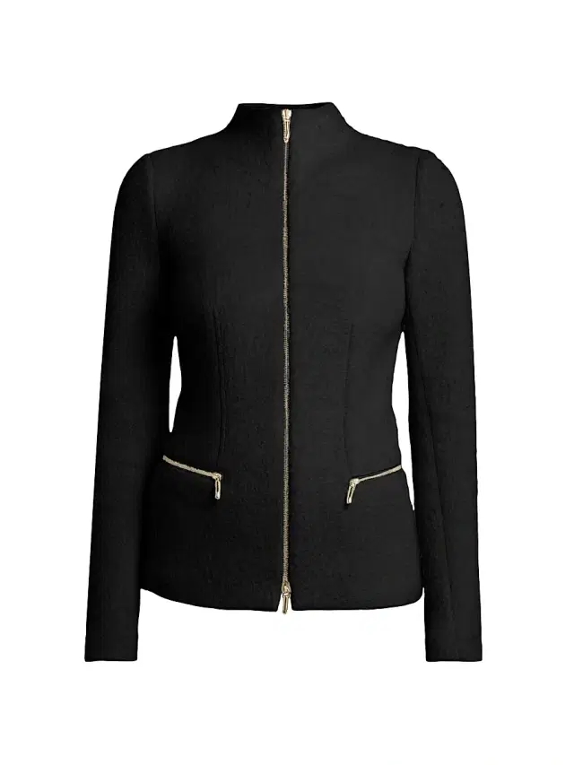 Giorgio Armani Women's Luxe Blend Zip Jacket - Black