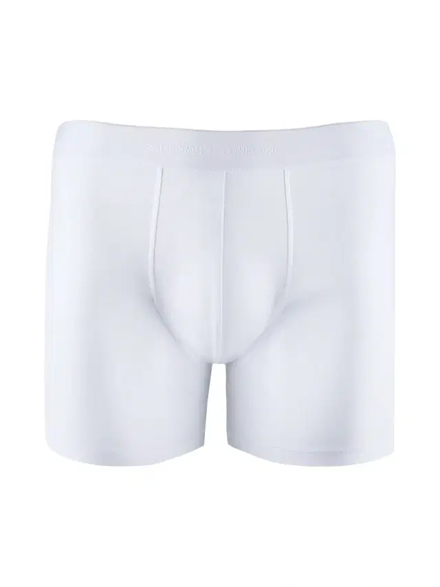 Men's Solid Cotton Boxer Briefs - White