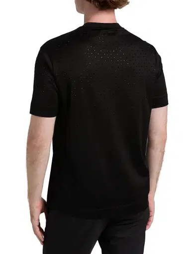 Emporio Armani Men's Clubwear Capsule Rhinestone Logo T-Shirt - Black - Size Large | Thumbnail 5 Emporio Armani Men's Clubwear Capsule Rhinestone Logo T-Shirt - Black - Size Large | Thumbnail 5