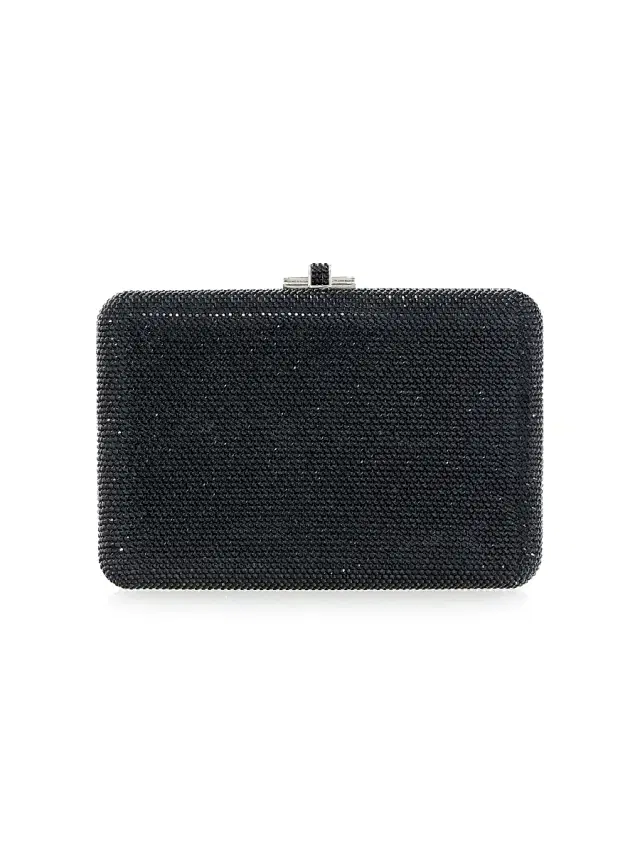 Judith Leiber Couture Women's Slim Slide Crystal Clutch - Jet