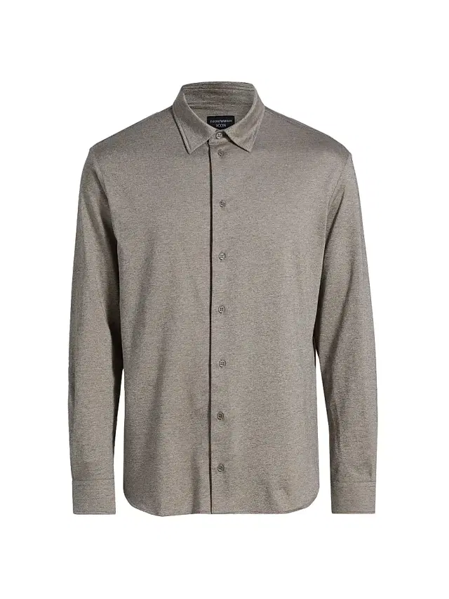 Men's Cotton Jersey Sport Shirt - Tan
