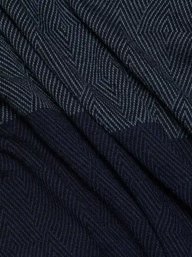 Emporio Armani Men's Geometric Pattern Sweater - Blue | Thumbnail 7 Emporio Armani Men's Geometric Pattern Sweater - Blue | Thumbnail 7
