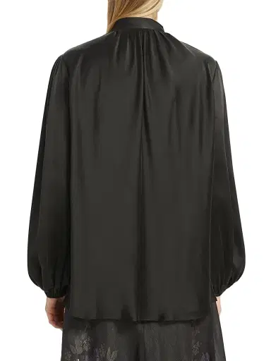 Zimmermann Women's Silk Billow-Sleeve Blouse - Black | Thumbnail 5 Zimmermann Women's Silk Billow-Sleeve Blouse - Black | Thumbnail 5