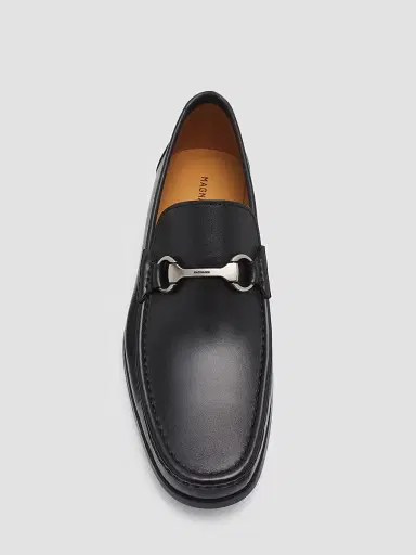 Magnanni Men's Gentry Leather Horsebit Loafers - Black | Thumbnail 5