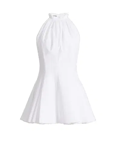 Balmain Flared cotton poplin dress | Thumbnail 1