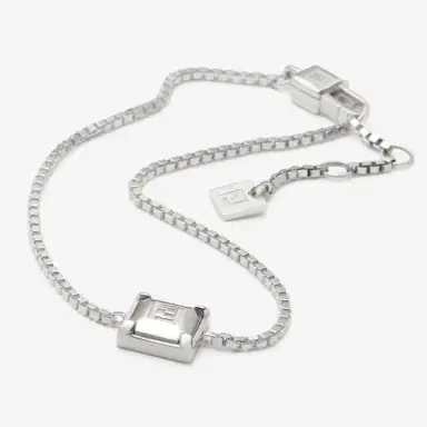 Fendi Slim bracelet with box chain link, made of sterling 925 | Thumbnail 3