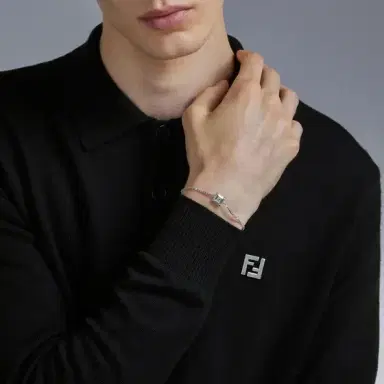 Fendi Slim bracelet with box chain link, made of sterling 925 | Thumbnail 4