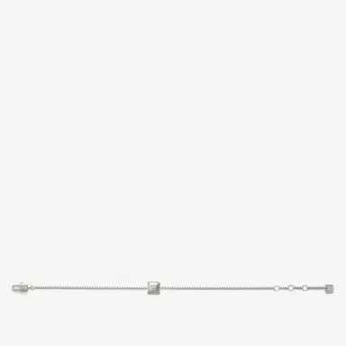 Fendi Slim bracelet with box chain link, made of sterling 925 | Thumbnail 1