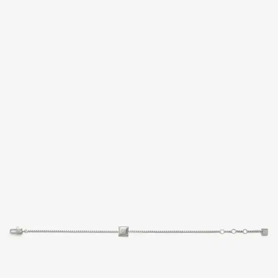 Slim bracelet with box chain link, made of sterling 925