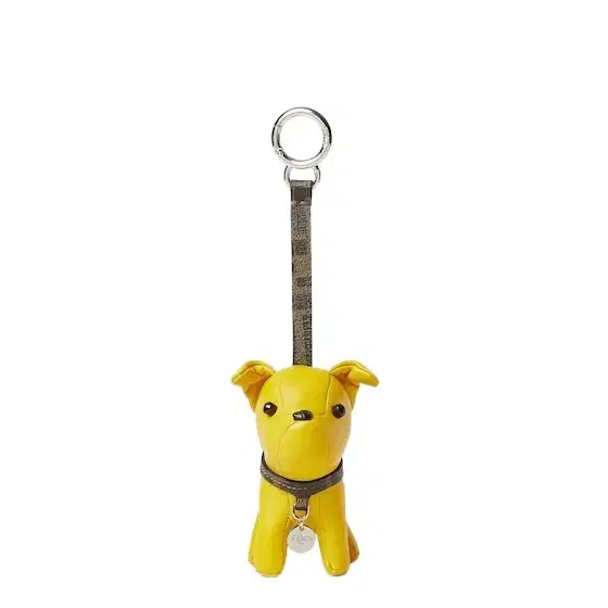 Fendi Bag charm made of yellow leather