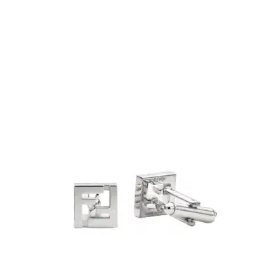 Fendi Cufflinks with FF motif made of metal with palladium finish | Thumbnail 1