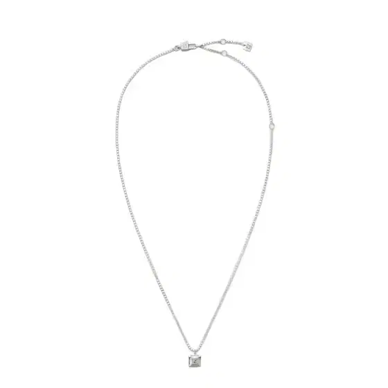 Thin necklace with box chain-link, made of sterling 925