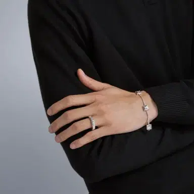 Fendi Slim bracelet with box chain link, made of sterling 925 | Thumbnail 4