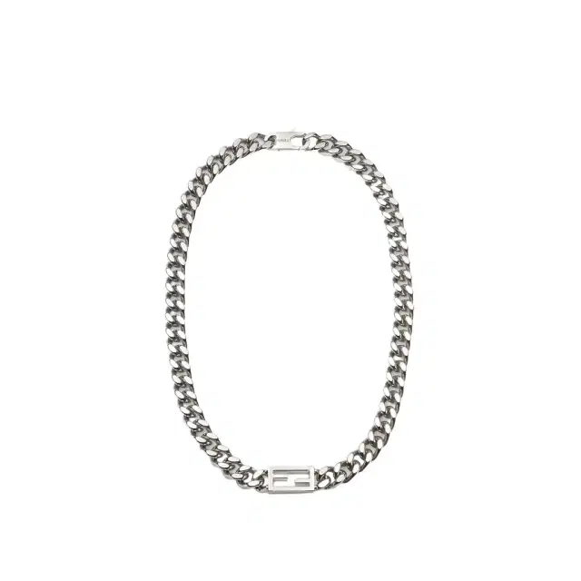 Fendi Chain link necklace fastened with small clip