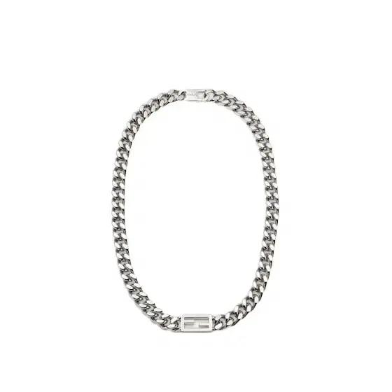 Fendi Chain link necklace fastened with small clip