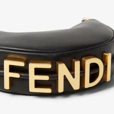 Fendi Nano Fendigraphy Hobo bag with zip fastening, embellished | Thumbnail 3 Fendi Nano Fendigraphy Hobo bag with zip fastening, embellished | Thumbnail 3