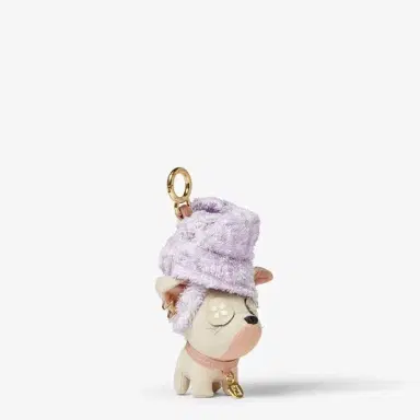 Fendi Bag charm made of beige microfibre | Thumbnail 3