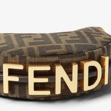 Fendi Nano Fendigraphy Hobo bag with zip fastening, embellished | Thumbnail 3 Fendi Nano Fendigraphy Hobo bag with zip fastening, embellished | Thumbnail 3