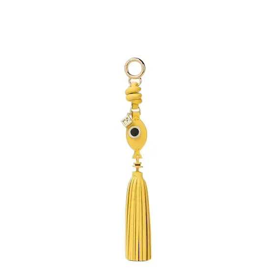Fendi Fish charm with oversized fringed tassel