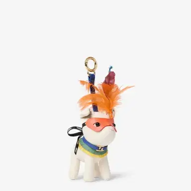 Fendi Bag charm made of white microfibre | Thumbnail 2 Fendi Bag charm made of white microfibre | Thumbnail 2