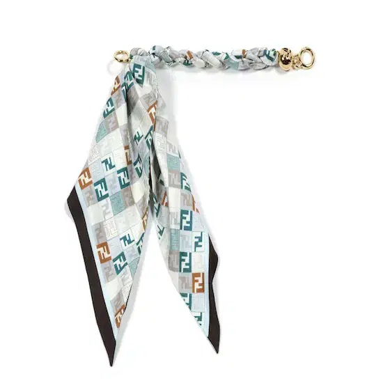 Twist charm with double snap hook and boule decorated
