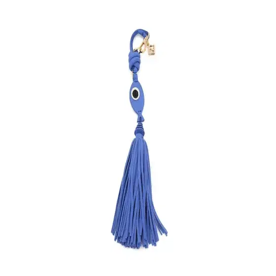 Fendi Fish charm with oversized fringed tassel