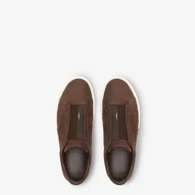 Fendi City slip-on trainers with a wide brown elastic | Thumbnail 4