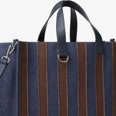 Fendi Large shopper bag made of denim fabric with a dark blue | Thumbnail 6 Fendi Large shopper bag made of denim fabric with a dark blue | Thumbnail 6
