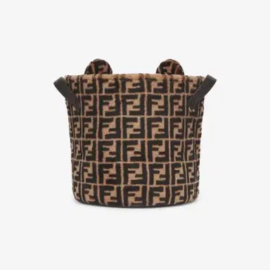Fendi Shearling toy bag with all-over tobacco FF logo | Thumbnail 2