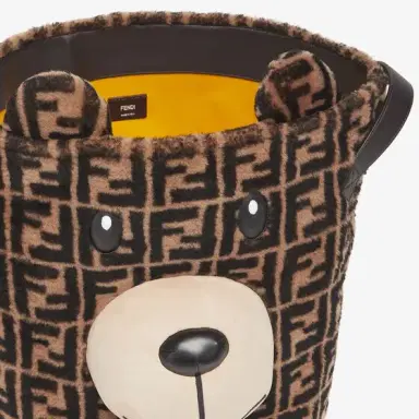 Fendi Shearling toy bag with all-over tobacco FF logo | Thumbnail 4