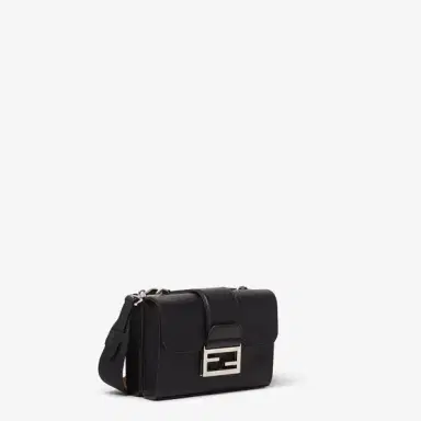 Fendi Baguette® Double Bag, made of black full-grain leather | Thumbnail 3